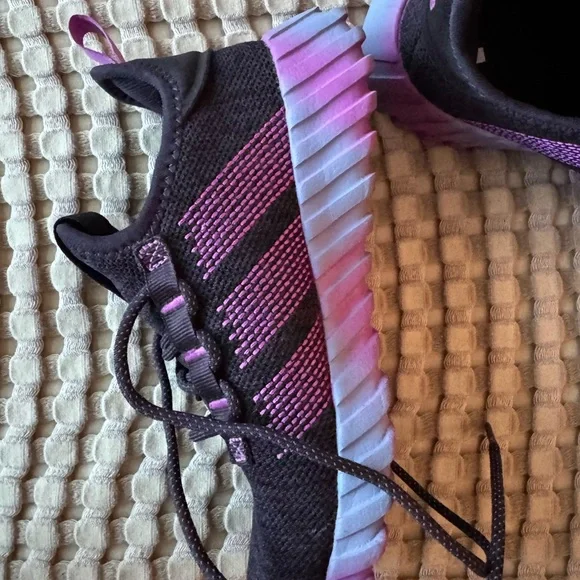 Adidas Kaptir Flow Black and Purple Kids Sneakers - Picture 8 of 11